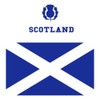 Spreadshirt Scotland Flag Sticker, 10 x 10 cm, White Matte