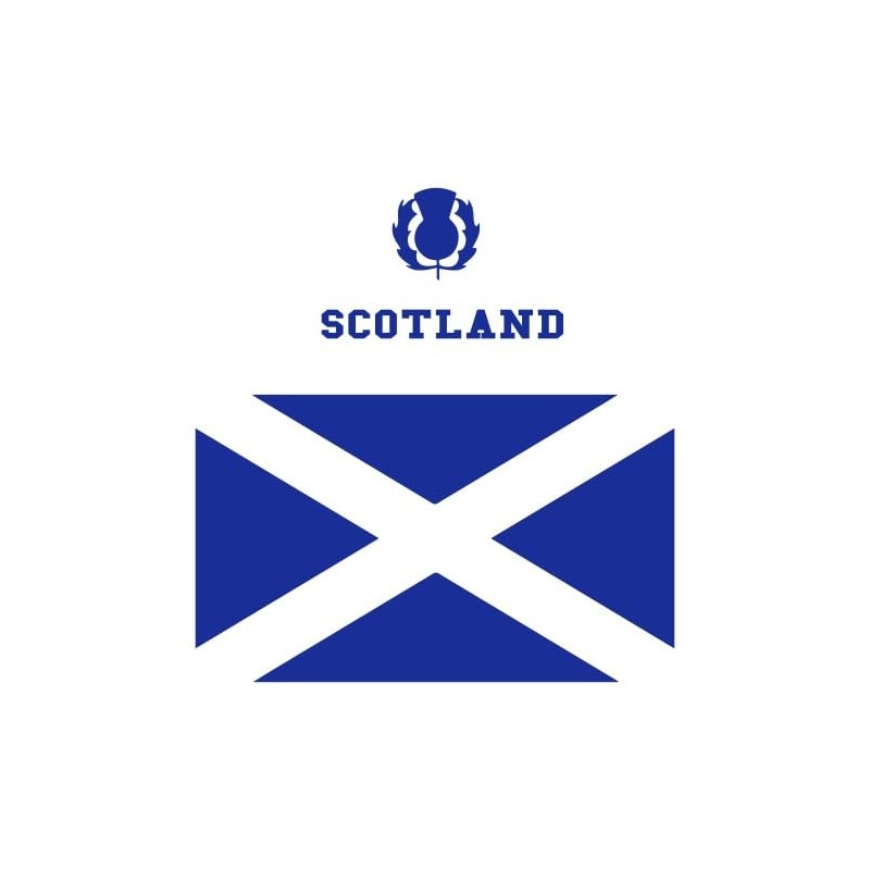 Spreadshirt Scotland Flag Sticker, 10 x 10 cm, White Matte
