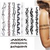 Barbed Wire Temporary Tattoo, Tribal Tattoo Costume Black Barb Wire
