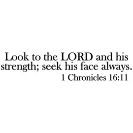 Bargain Max Decals 1 Chronicles 16:11 Verse Decal Notebook Car Laptop 8" (Black)