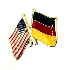 Germany USA German United States of America American Friendship Metal Enamel Country Flags Pin Badge