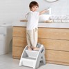 Folding Kids Step Stool for Bathroom and Potty Training,Anti-Slip, Anti-Tip