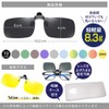 Penguinfly Men's Polarized Clip-on Sunglasses, Flip Up from Above Glasses,
