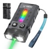 BORUIT EV20L LED Rechargeable Small EDC Flashlight with Green Beam,Pocket