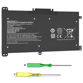 BK03XL Battery for HP Pavilion X360 14 14M Series 14M-BA011DX 14M-BA013DX 14M-BA114DX 14-BA1XX 14-BA2XX 14M-BA0XX 14M-BA1XX 14-BA253CL 14-BA153CL 14-BA125CL 14-BA175NR 916366-421 916811-855 41.7Wh
