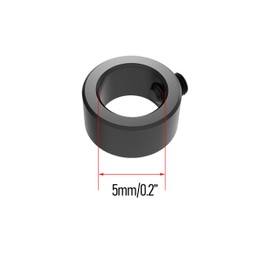 FOCMKEAS 3PCS Drill Stop Bit Collar Set(5mm) Carbon Steel Drill Bit Hole Adjustable Depth Split Positioner Ring, Tighten by Stops Set-Screw