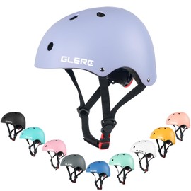 Glerc Kids Bike Scooter Helmet for 3 4 5 6 7 8 Years Old Boys Girls, Adjustable and Multi-Sport,Size S,Purple