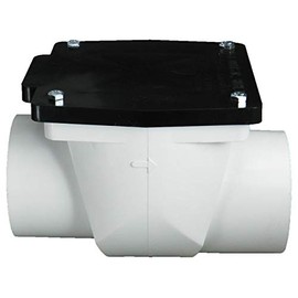 Plastic Oddities PBF382 Backwater Valve - 4 in PVC Backflow Preventer, over Pipe Fit