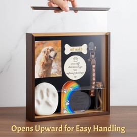ZooZoo Dog Shadow Box Memorial Kit, Picture Frame Sympathy Gift for Pet Lover