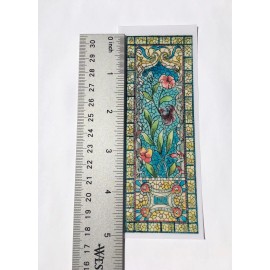 Unbranded Dollhouse Miniature Single Door Stained Glass Film, Floral