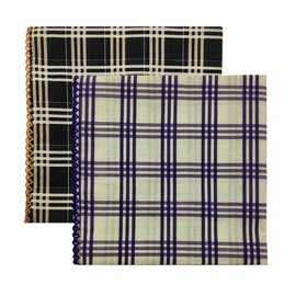 Pemilosci 2 Pack Large Cotton Bandana Headband, Head Wrap, Protective Coverage, Hair Neck Scarf for Women 28 x 28 inch (CSS019 - Plaid)