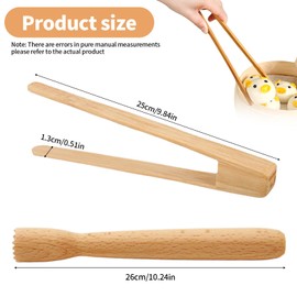 Fermenter Masher, Herb Masher with Wooden Tongs Set Cocktail Pestle Wood 21 cm Wooden Masher Sauerkraut Masher Fermenting Accessories for Ideal Fermentation of Sauerkraut
