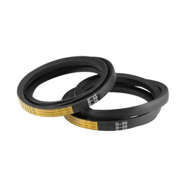 sourcing map B59 V-Belts 59" Pitch Length, B-Section Rubber Drive Belt 2pcs