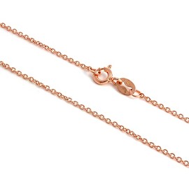 jewellerybox Rose Gold Dipped Sterling Silver Trace Chain 22 Inches