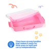 2 Pcs Sand Tray Sensory Bin with Lid and Handle,