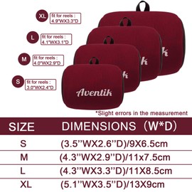 Aventik Neoprene Fishing Reel Cover Round Baitcasting Trolling Reels Cover Durable Soft Protection (Black/Red, S)