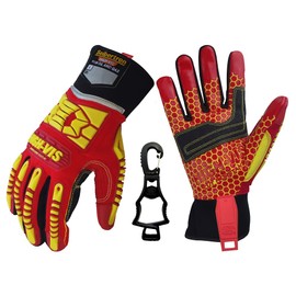 Seibertron HIGH-VIS HRC5 Rigger Excellent Grip Cut5 Handyman / Boxer Work Gloves Abrasion Resistant Oil & Gas Drilling Safety Impact Protection Gloves CE EN388 3541 XL with 1 Black Glove Clip