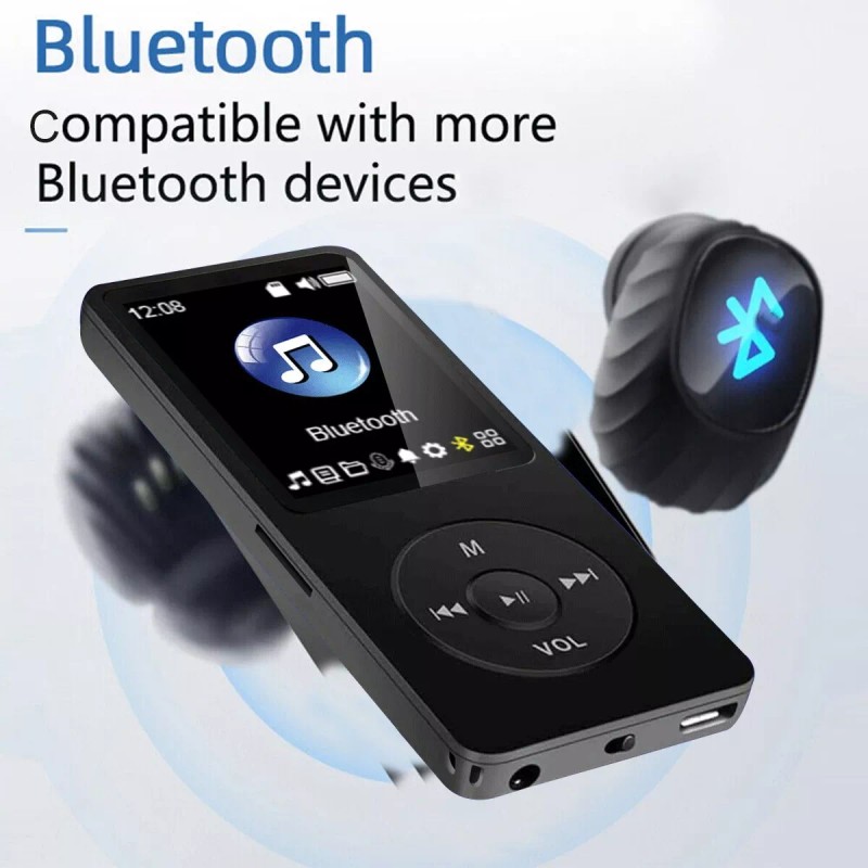 AICase Portable Bluetooth MP3 MP4 Player Media FM Radio Recorder