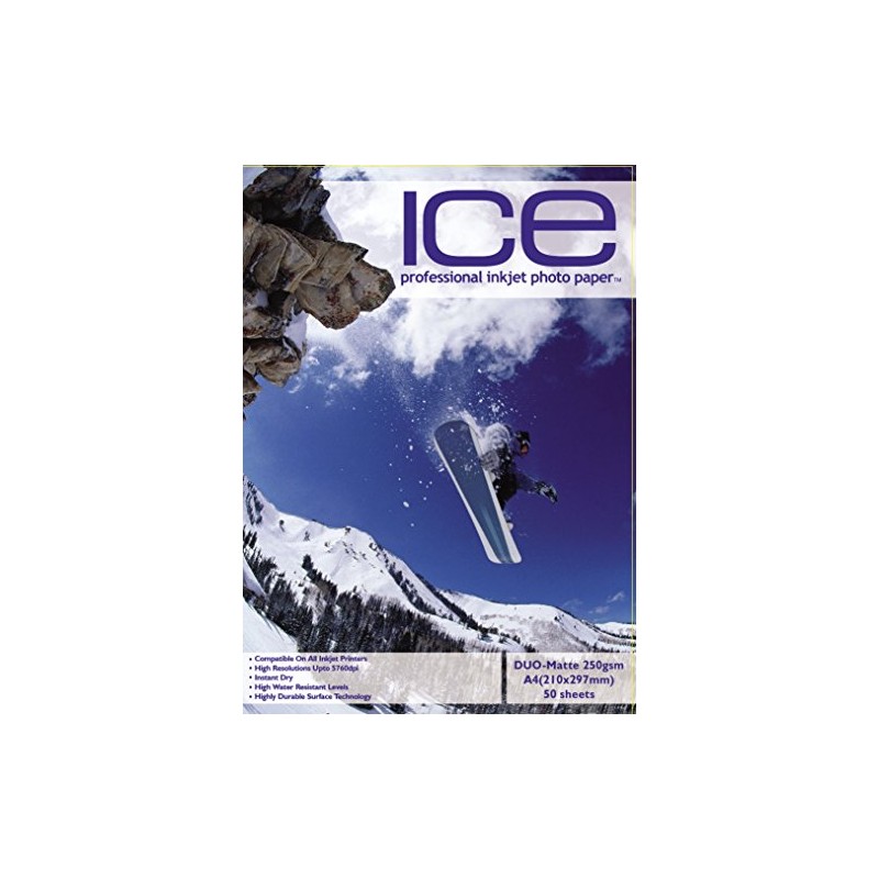 50 Sheets ICE A4 250gsm Double Sided Matt/Matte Photo Paper