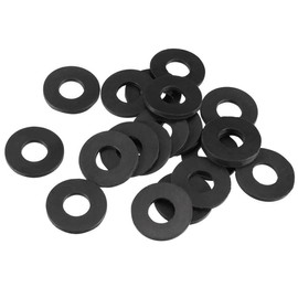 TA-VIGOR 20Pcs Rubber Flat Washers, 18mm OD, 8mm ID, 1.5mm Thickness, Heavy Duty Black Rubber Grommet Vibration Dampening Sealing Pads for Faucet, Pipe, Water Hose, Bolt Fasteners