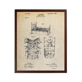 Turnip Designs Strait Jacket Patent Poster Horror Art Psychiatry Gift Psychotic Hospital Art Straitjacket Vintage TDP284