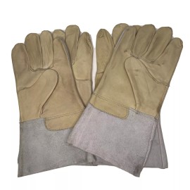 Unbranded 2 Pairs of Large Short Cuff 100% Genuine Cowhide Leather Welding Gloves Ironwork