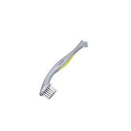 KitchenCraft 2-in-1 Scrubbing Brush with Handle, Plastic, Grey, 28 cm