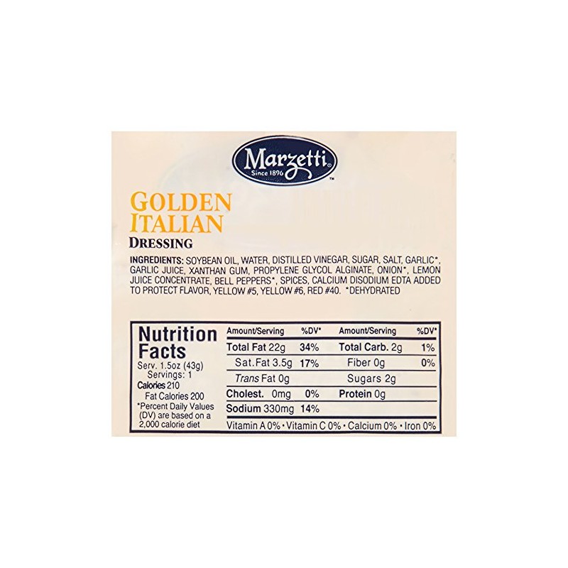 Marzetti Italian Dressing, Golden, 1.5 Ounce (Pack of 60)
