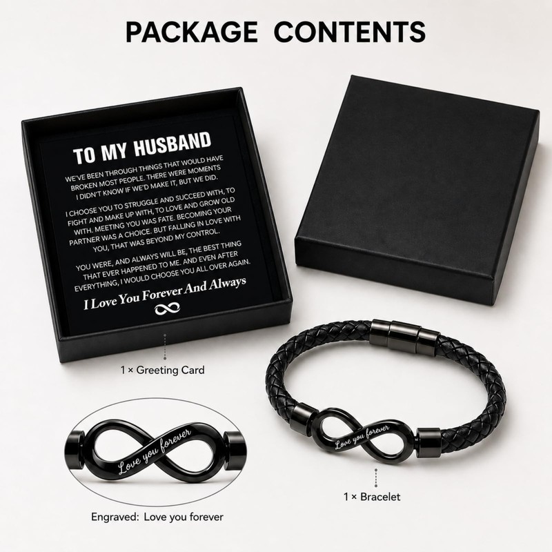 sunglnl To My Husband Bracelet, Love You Forever My Man