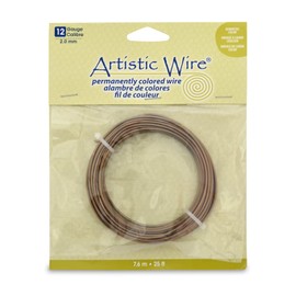 Artistic Wire 12 Gauge Wire, Antique Brass, 25-Feet
