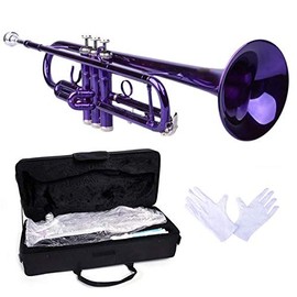 BRLUCKY Home Brass B Flat Trumpet Violet 3-7 Days Delivery