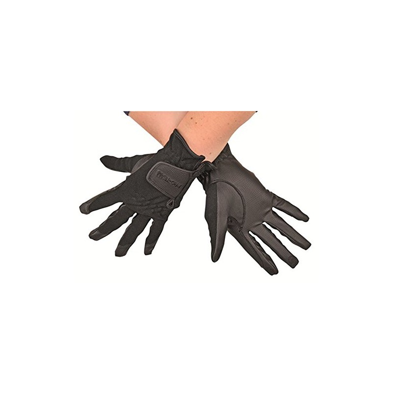 HKM Pro Team Riding Gloves with touchscreen function, brown