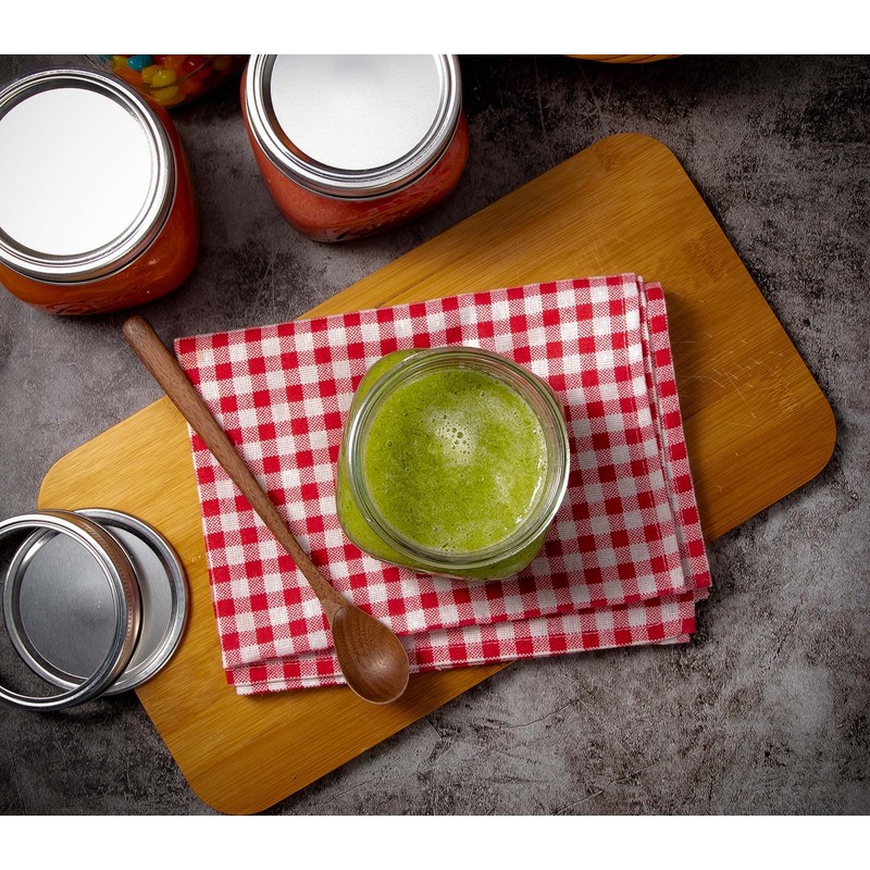 Ieavier 6PCS Wide Mouth Mason Jars 16oz with Airtight Lids