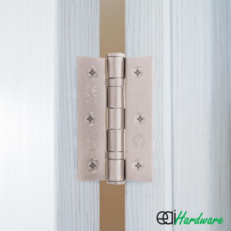EAI Satin Door Hinges | 3 Inch / 76mm Satin