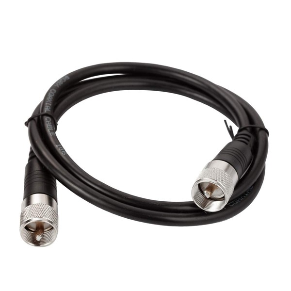 CB Antenna Cable, RG8x Coax Jumper, 6ft RFAdapter UHF Male