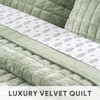 RECYCO Luxury Velvet Quilt Set Full Queen Size Bedding Sets,