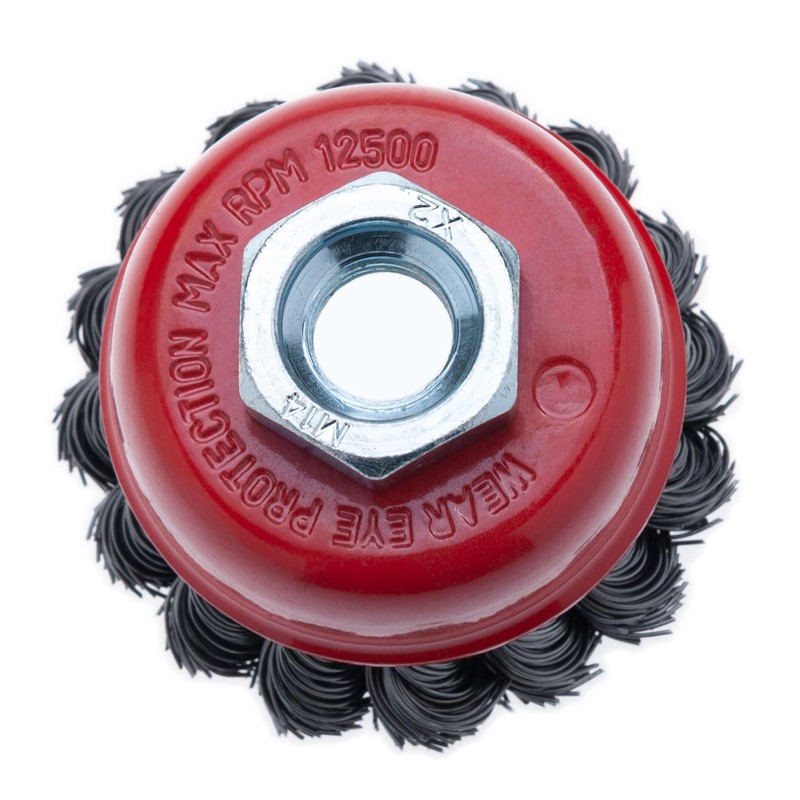 65mm Wire Brush for Angle Grinder, Hard Twisted Wire Brush
