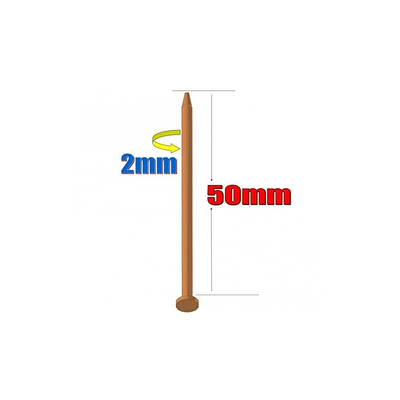 Stud Welding Nails 2mm x 50mm Pack of 500 Spot