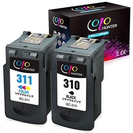 [Colohunter] Canon 310+311 BC-310+BC-311 (Black + Color) Set of 2 Large Capacity Remaining Remaining Ink [Compatible Models] PIXUS - (MP493, MP490, MP480, MP280, MP270, MX420, MX350, iP2700)
