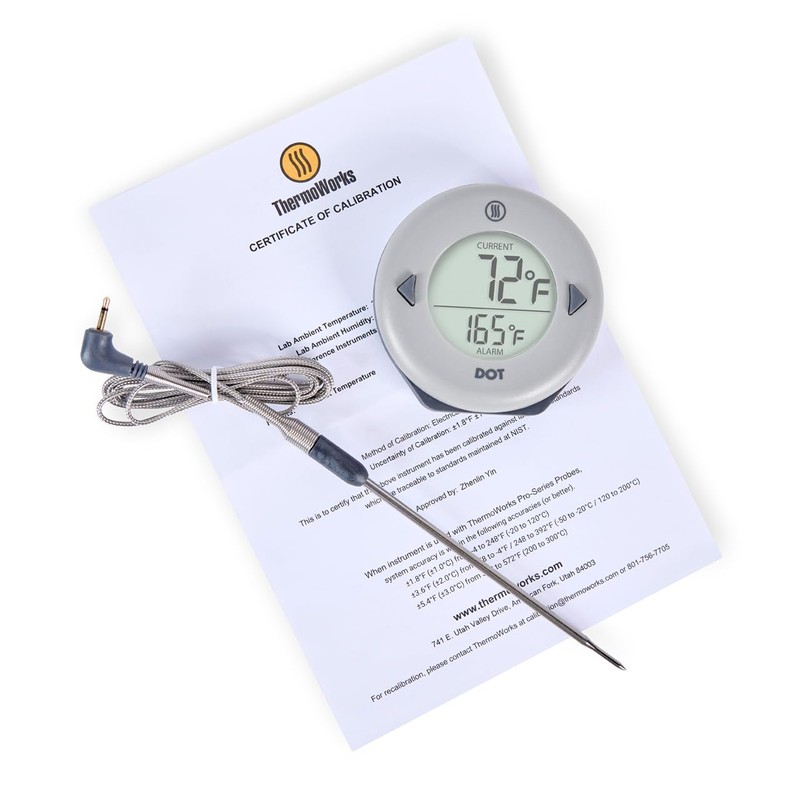 ThermoWorks DOT — Chefs’ Favorite Simple Alarm Thermometer - Dove