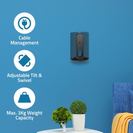 Nedis Speaker Wall Mount Bracket for Sonos Era 100, with Adjustable Tilt Swivel, Max. Capacity 3kg - Black