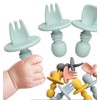 Silicone Baby Utensil Holders, Spoon and Fork Design, PINK