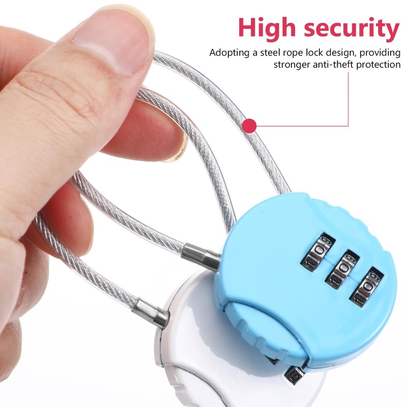 Gadpiparty Pack of 10 Combination Lock, 3 Sets Passwords, Luggage