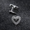 Harilla 2pcs Dermal Tops and Base Stainless Steel Jewelry, Heart