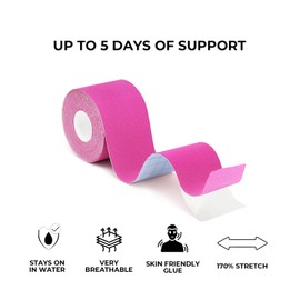 Kinesiology Tape 3Roll*5m of Elastic Muscle Support Tape, Rock Tape Stickiness Lasts 5-7 Days for Exercise, Sports & Injury Recovery, Body Tape, Boob Tape, Physio Tape, Trans Tape, Athletic Tape