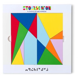 ARCHITOYS - Stomachion by Archimede - Wooden Puzzle for Adults and Children - Logic Game - Puzzle Game - 100% Made in Italy (Large)