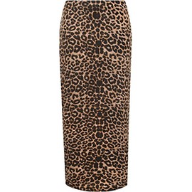 WearAll Women's Animal Leopard Spot Print Long Stretch Maxi Skirt 14 - Brown - 22-24