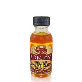 OKAY | 100% Pure Wheat Germ Virgin Oil | For Hair and Skin | High in Vitamins A, B, D and E | Nourishing | Free of Silicone & Paraben | 1 oz