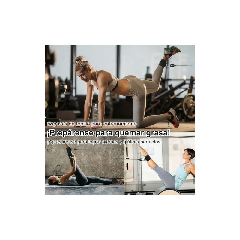 Correas Tobillo Anillo D 2 Pzs Grilletes Velcr Ajustable Gym