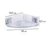 WENKO 22686100 Vacuum-Loc® corner rack Quadro, Stainless steel, 28 x